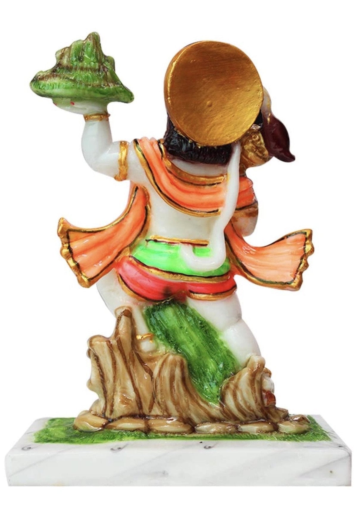 Hanuman Ji Carrying Dronagiri Mountain Marble Idol - shopgiftsworld